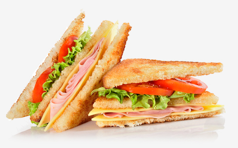 Fresh sandwich from a healthy break room in Mountain View